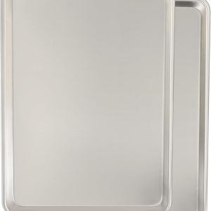 Commercial Quality Baking Sheet Pan Set, Natural Aluminum Cookie Sheet,  Warp Resistant Baker's Half Sheet Pan, Large Thick Cookie Tray Pans for Baking, Roasting(2 Pack, 18X13In)