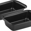 2PCS Nonstick Bread Pan - 8” x 4” Carbon Steel Loaf Baking Pans, Dishes，Rectangle Baking Supplies for Homemade Bread, Meatloaf, Cakes, Sourdough, Brownies, and Lasagnas