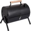 Portable Charcoal Grill,Tabletop Charcoal Grill,BBQ Grill for Outdoor Cooking Camping,Picnics,Backyard,Balcony-Black,2 Carbon Tank,2 Baking Net,1 Baking Pan