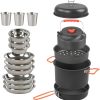 17Pcs Camping Cookware Mess Kit Aluminum Alloy Pot Pan Kettle Set Steaming Tray Bowl Cup Water Kettle Cooking Equipment for Backpacking Gear Hiking