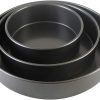 Professional 3-Piece Round Cake Pan Set of 6, 8, 10 inch Premium Nonstick Bakeware, Heavy-Weight Carbon Steel for Even Baking, Perfect for Layer Cakes
