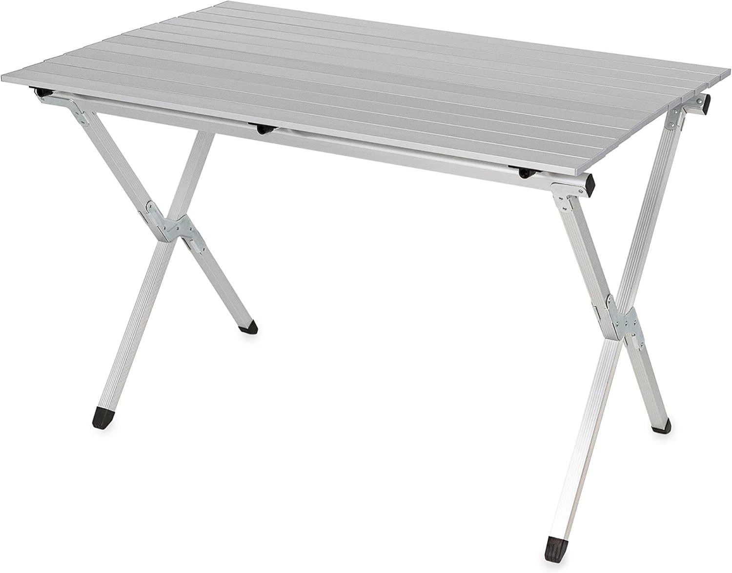 Aluminum Roll-Up Campsite Table with Carrying Bag - Ideal for Tailgating, Camping, The Beach, Parties and More - Lightweight Design and Rust Resistant (51896)